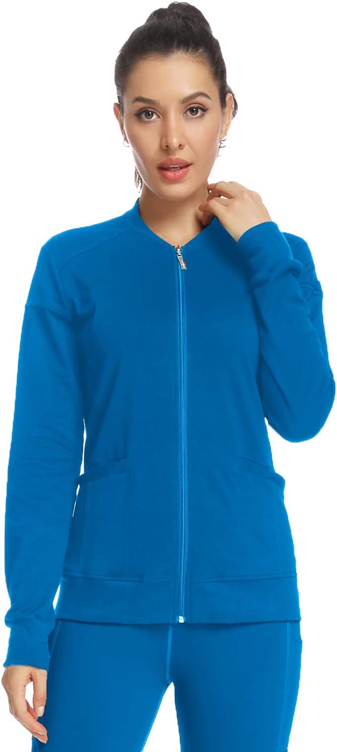 JEYONG Women's Zip Front Warm-Up Jacket