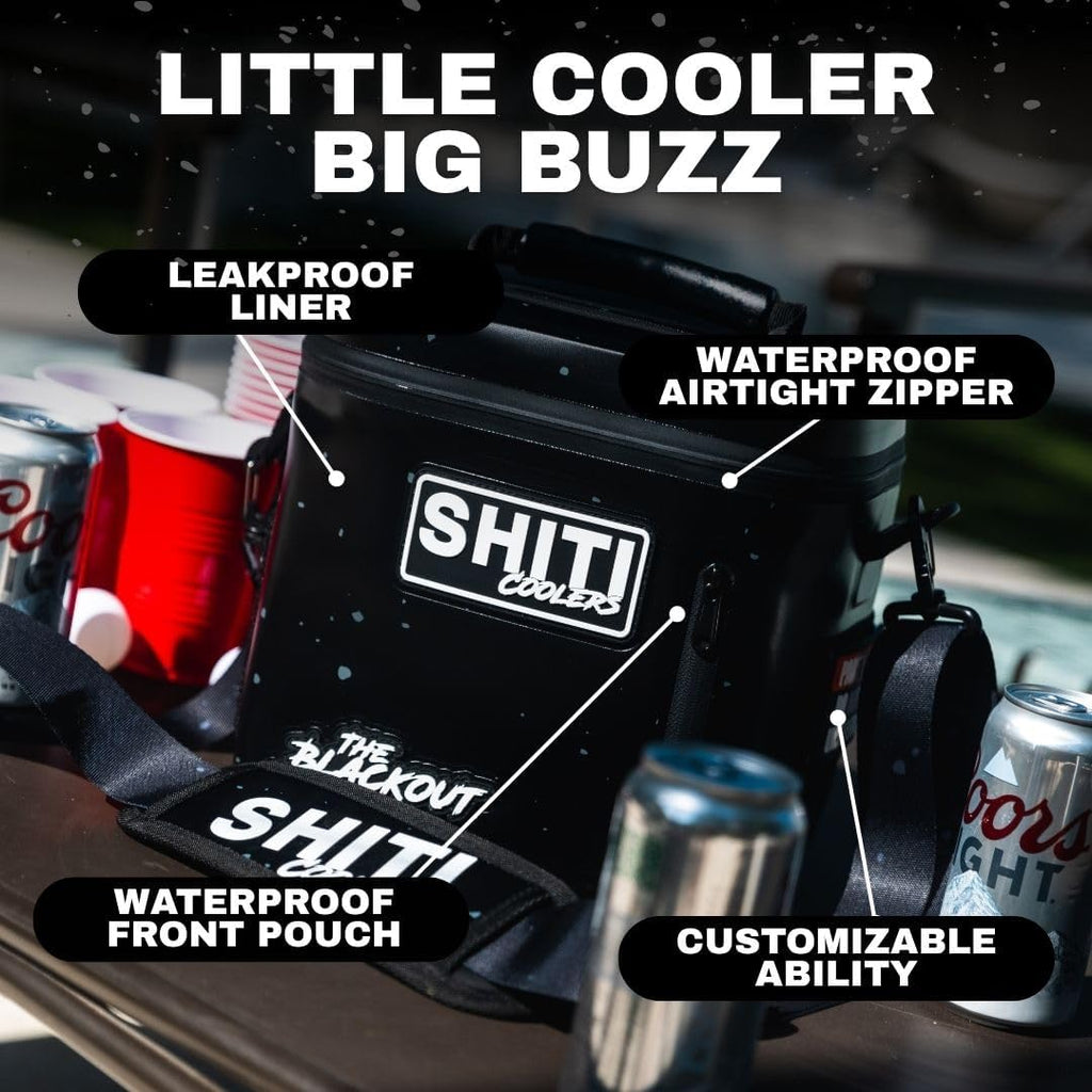SHITI Coolers Cooler for Camping, Travel, Beach, Soft Lunch Box for Food, Drinks & Ice, Portable, Waterproof 24 Hr Insulated Bag with Shoulder Straps, Customizable