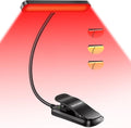 Glocusent 630nm Red Light Reading Light, 26 LED Zero Blue Light Book Lamp