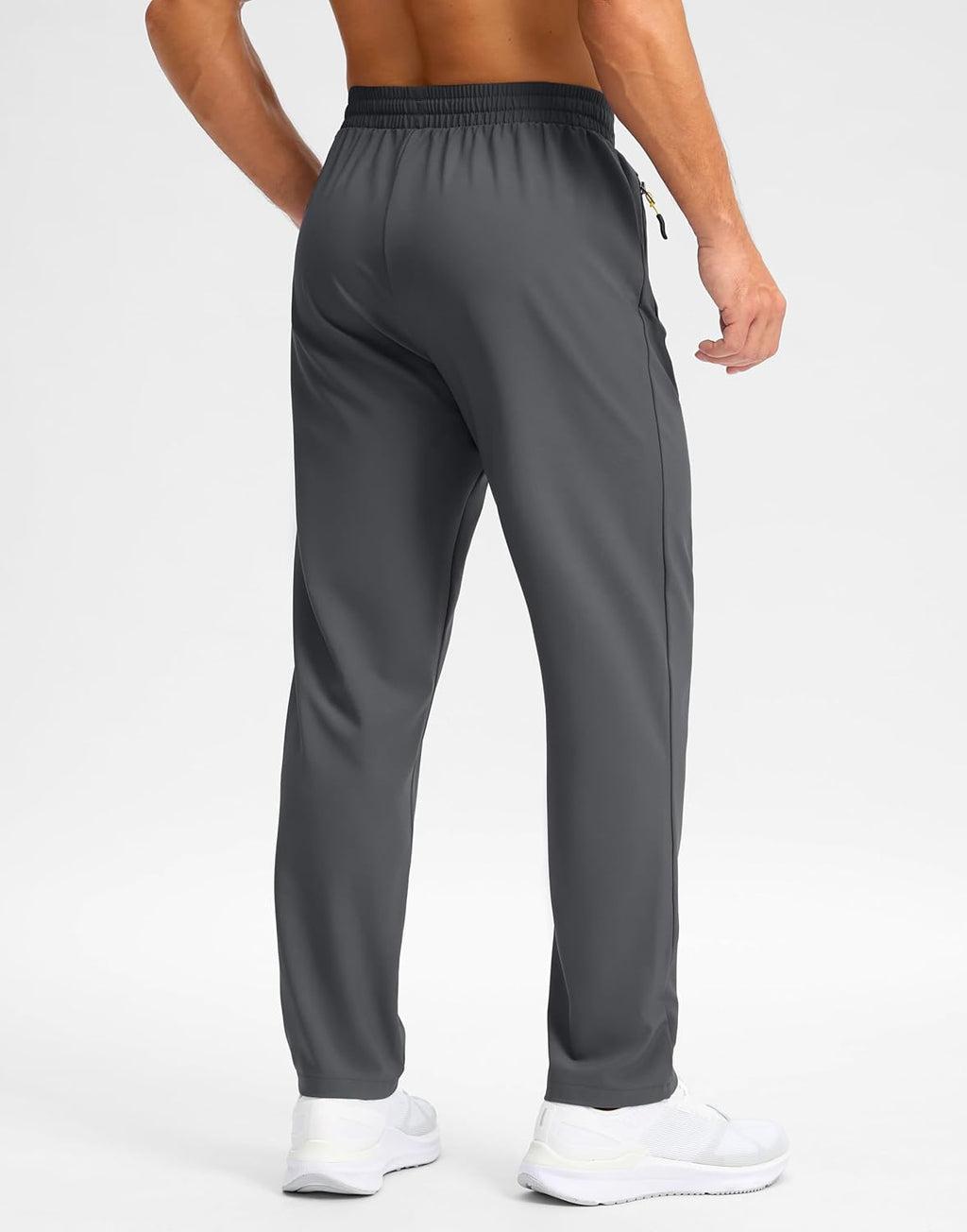 Pudolla Men's Lightweight Hiking Pants Quick Dry Outdoor Sweatpants with Zipper Pockets for Athletic Workout Casual Travel