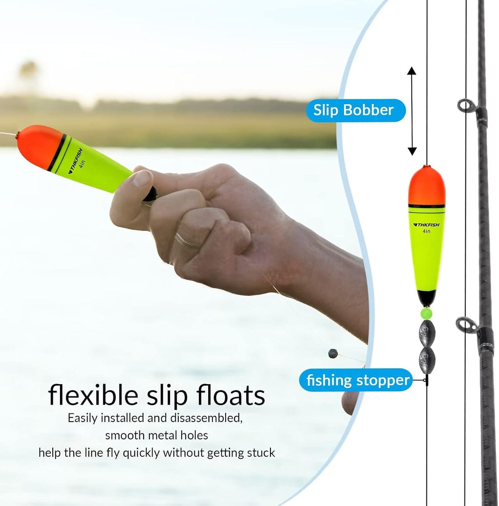 THKFISH Slip Bobbers Floats EVA-Slider-Bobbers Slip Corks