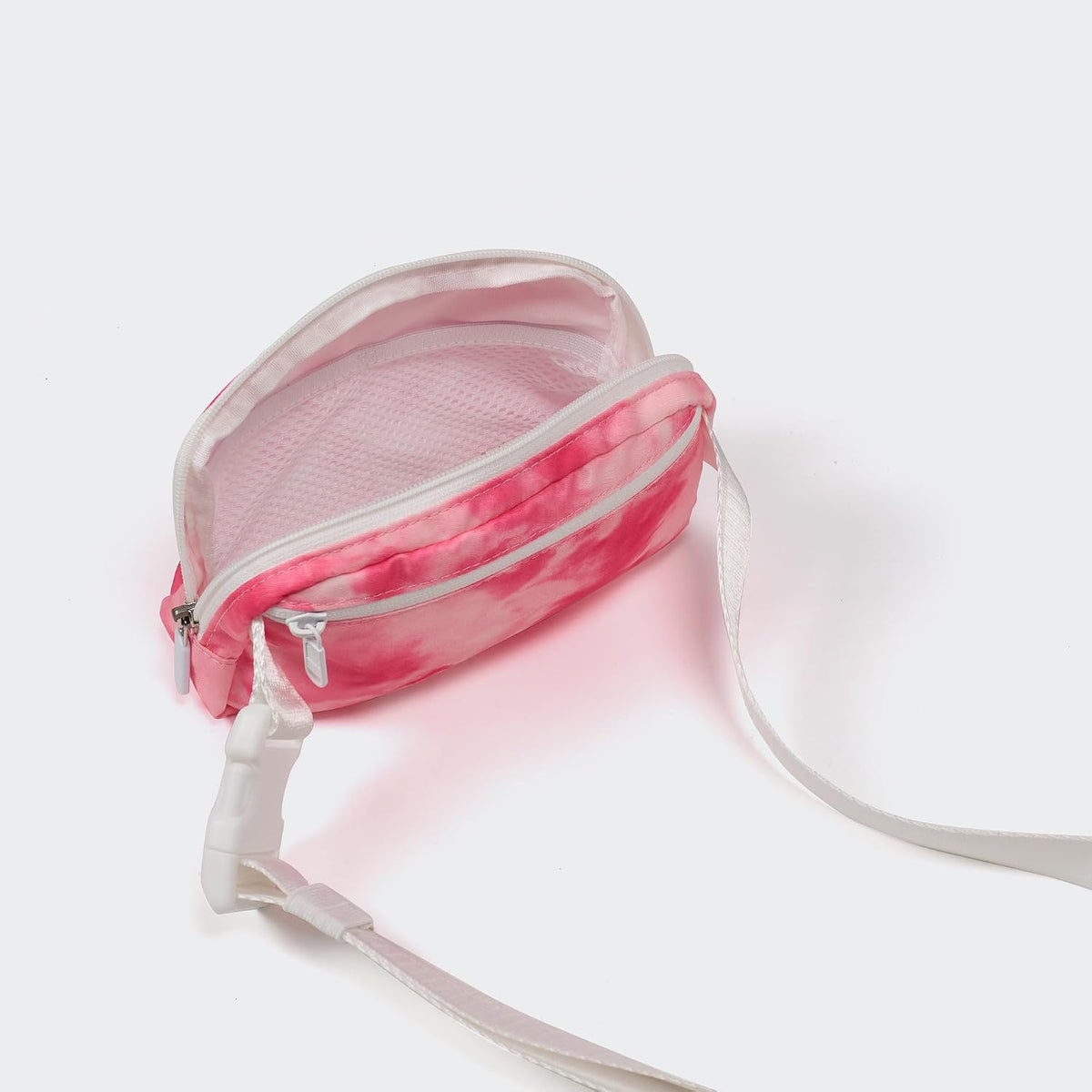 Pander Nylon Fanny Pack for Women, Two-Way Zipper Crossbody Bag