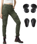 LOMENG Motorcycle Riding Pants Women with CE Level 2 Removable Armor