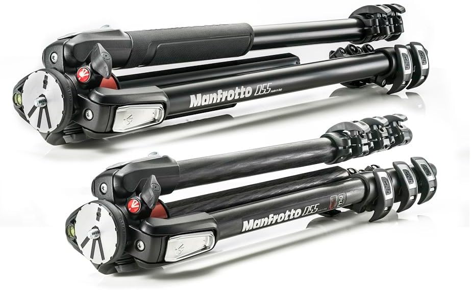 Manfrotto 055 Aluminum 3-Section Tripod with Horizontal Column (MT055XPRO3),Black