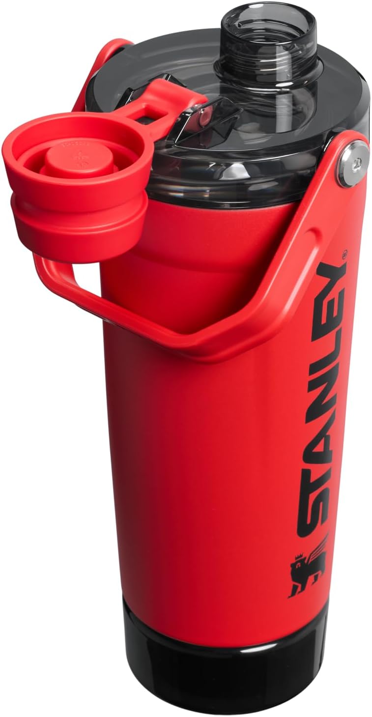 STANLEY Vitalize Shaker Bottle, 20 oz, Chili Black
