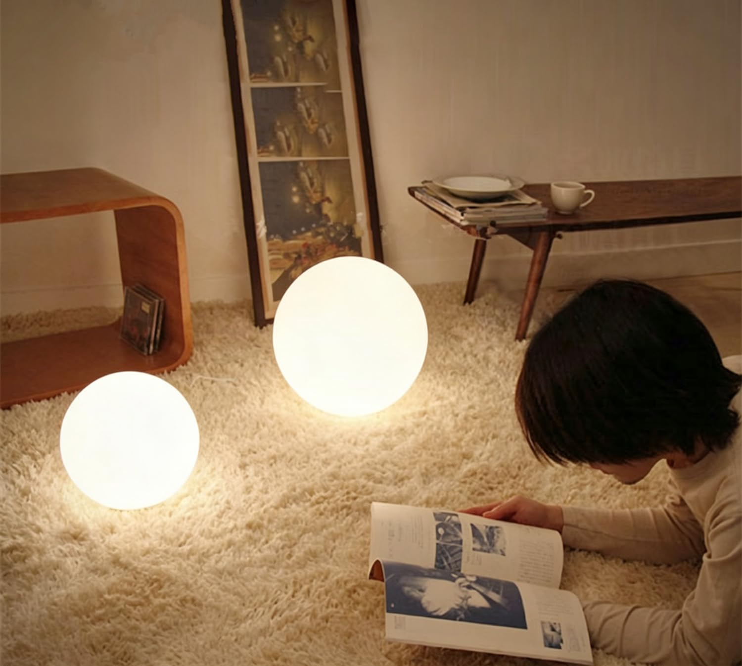Mr.Go 6-inch RGB Color-Changing LED Globe Orb Light w/Remote Mood Lamp Ball