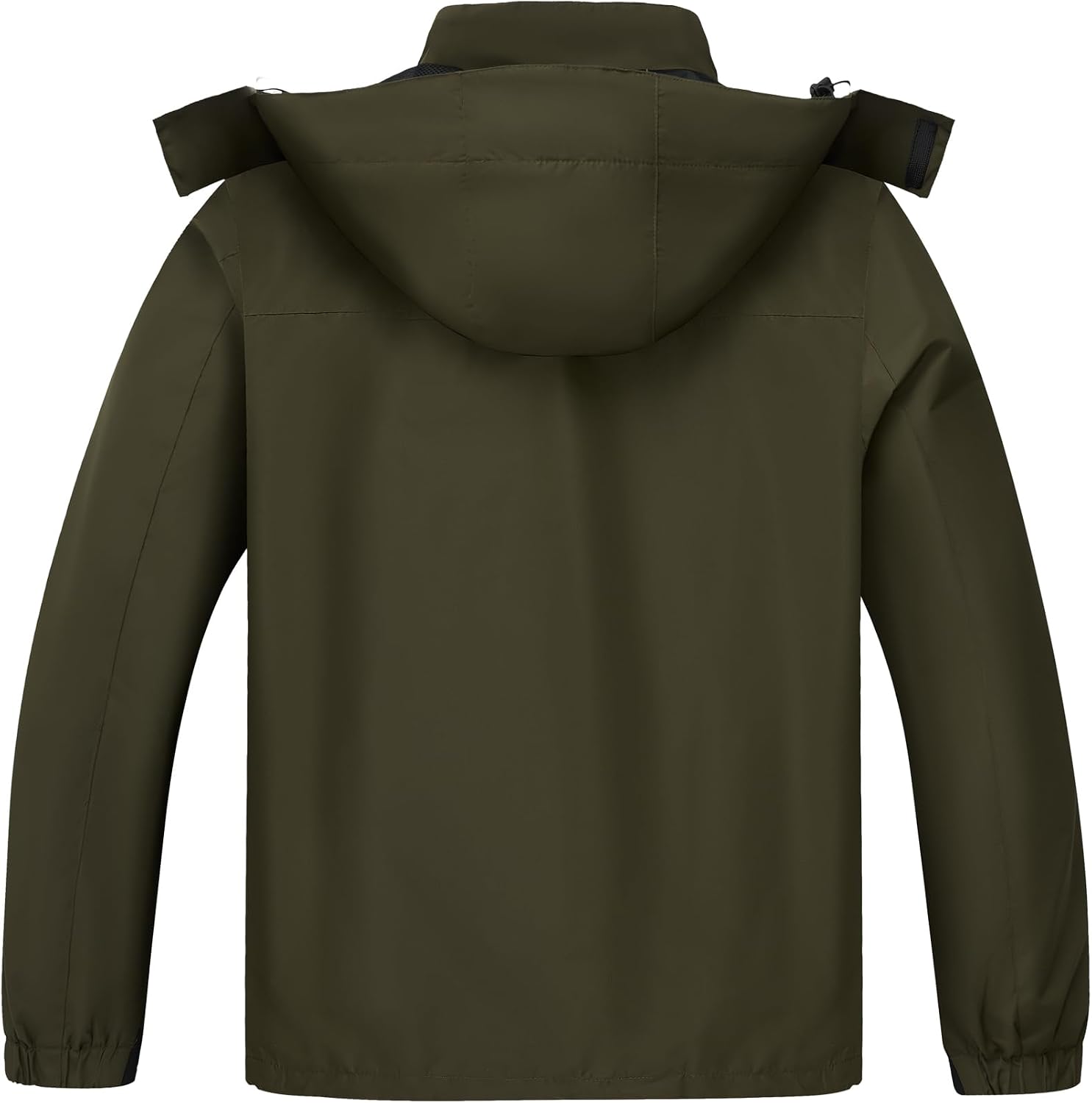 ELLSWOS Men's Lightweight Waterproof Rain Jacket with Detachable Hood