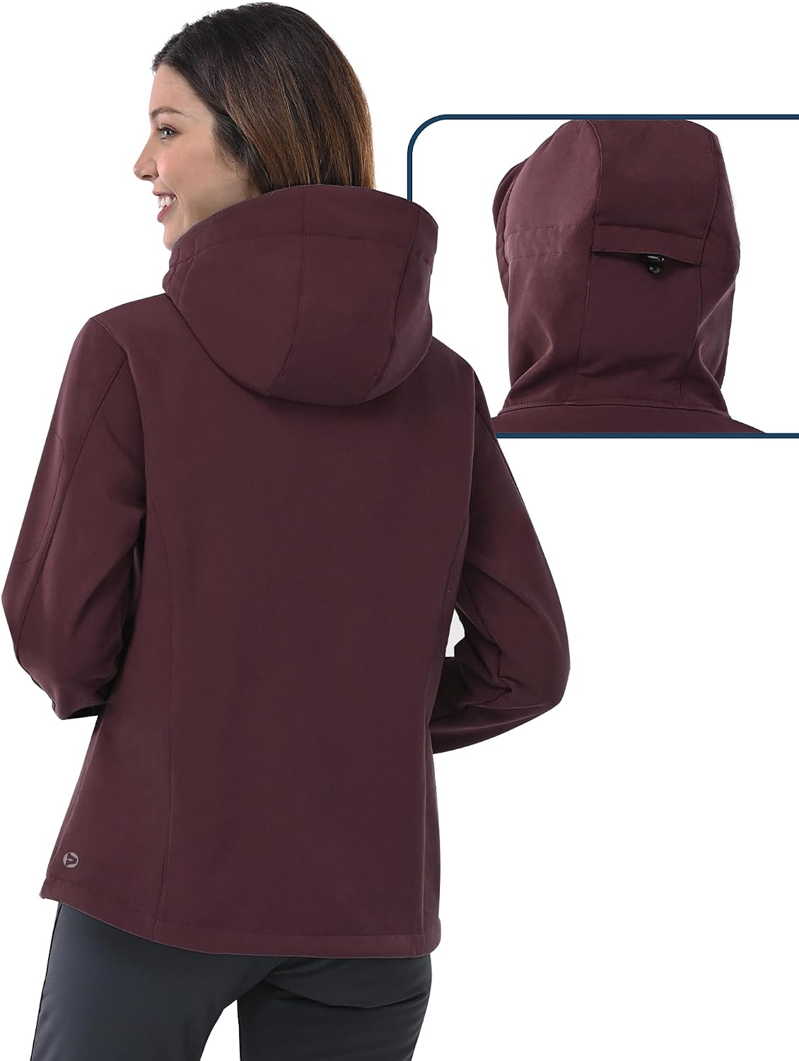 Outdoor Ventures Women's Softshell Jacket Fleece Lined Waterproof Rain Coat