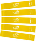 Fit Simplify Resistance Loop Exercise Fitness Bands with Instruction Guide and Carry Bag, Set of 5