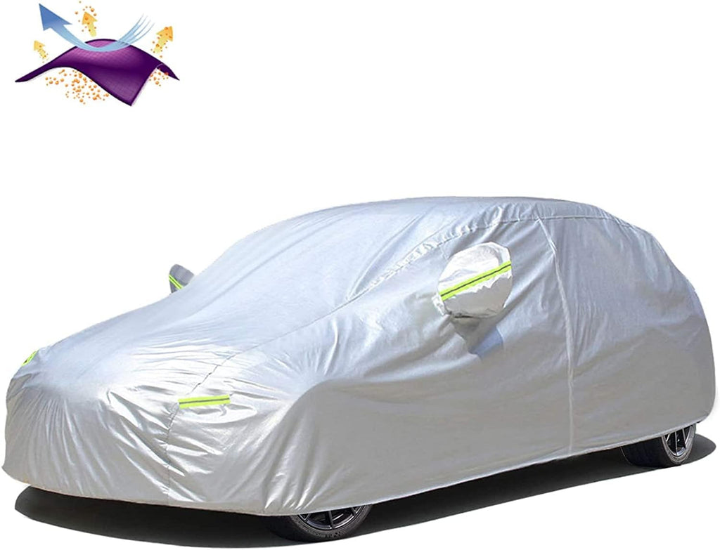 KouKou Oxford Car Cover Waterproof All Weather for Automobiles, Fit Sedan Dodge Charger, Chrysler 300, Hyundai Genesis, Mercedes Benz S Class,BMW 7 Series, etc (208 X 78 X 59 inch)