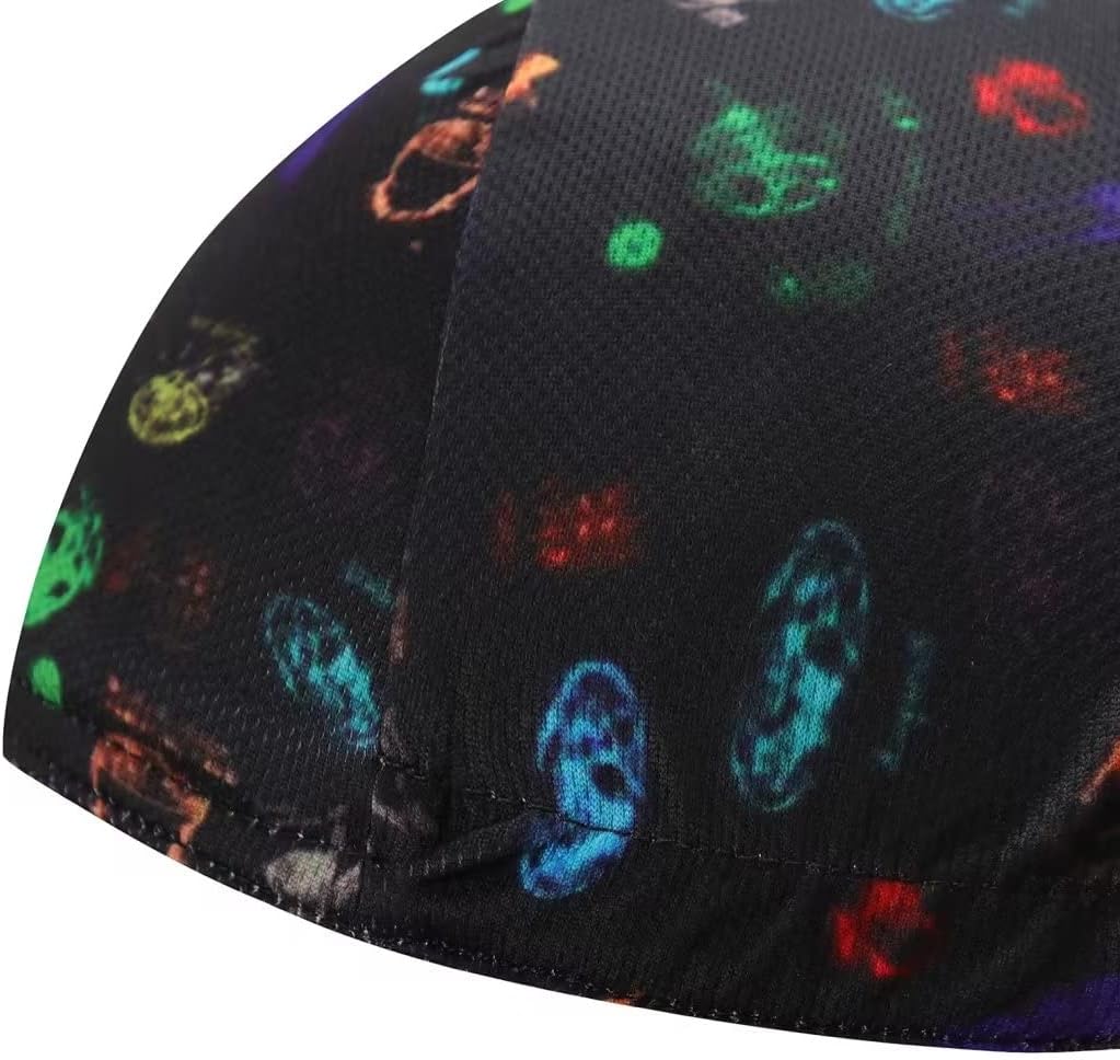 Multicolor Cycling Cap - Polyester Cycling Hat-Under Helmet - Cycling Helmet Liner Breathable&Sweat Uptake