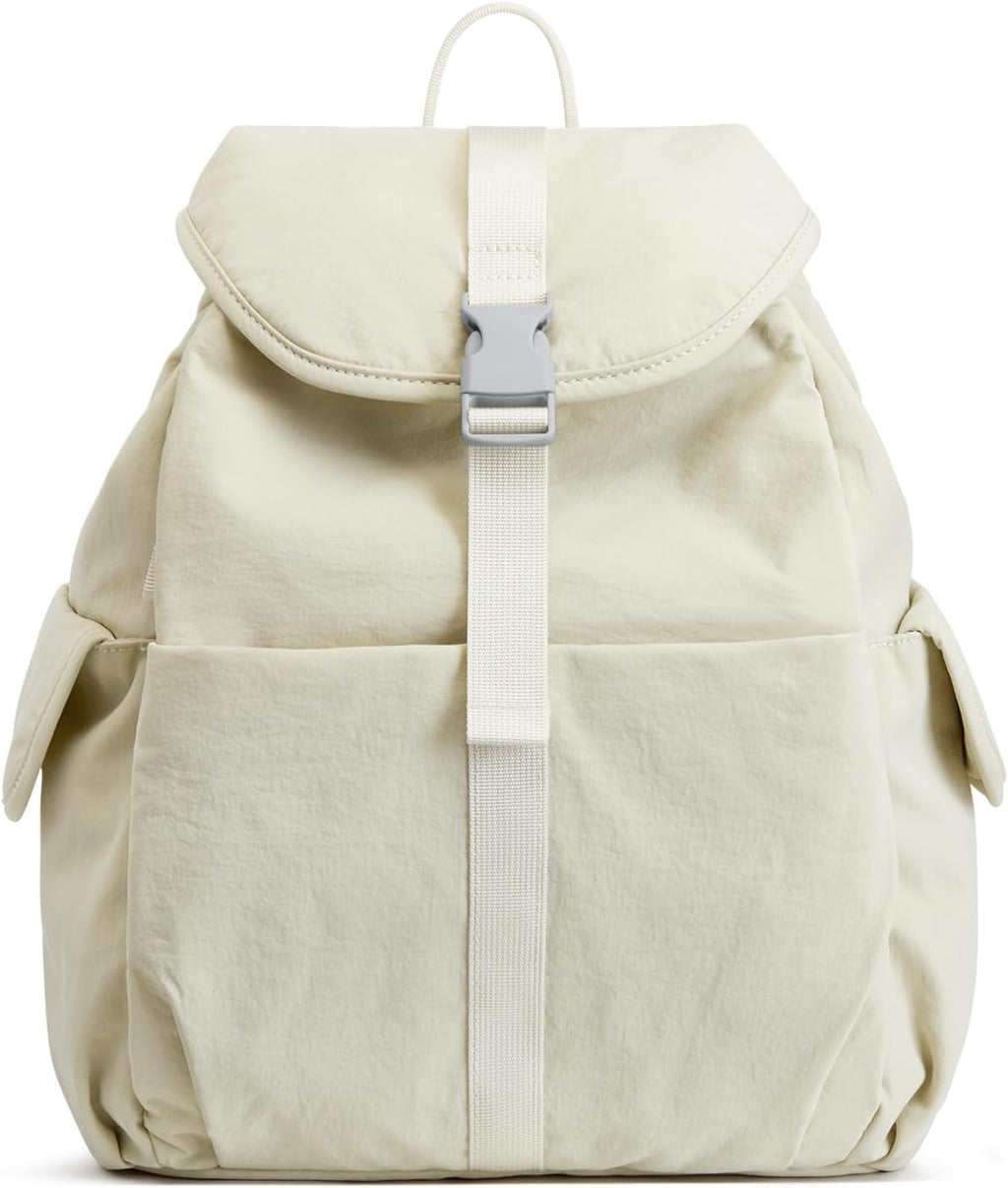 G4Free Small Backpack for Women, Nylon Casual Daypack for Work Travel Campus, Beige