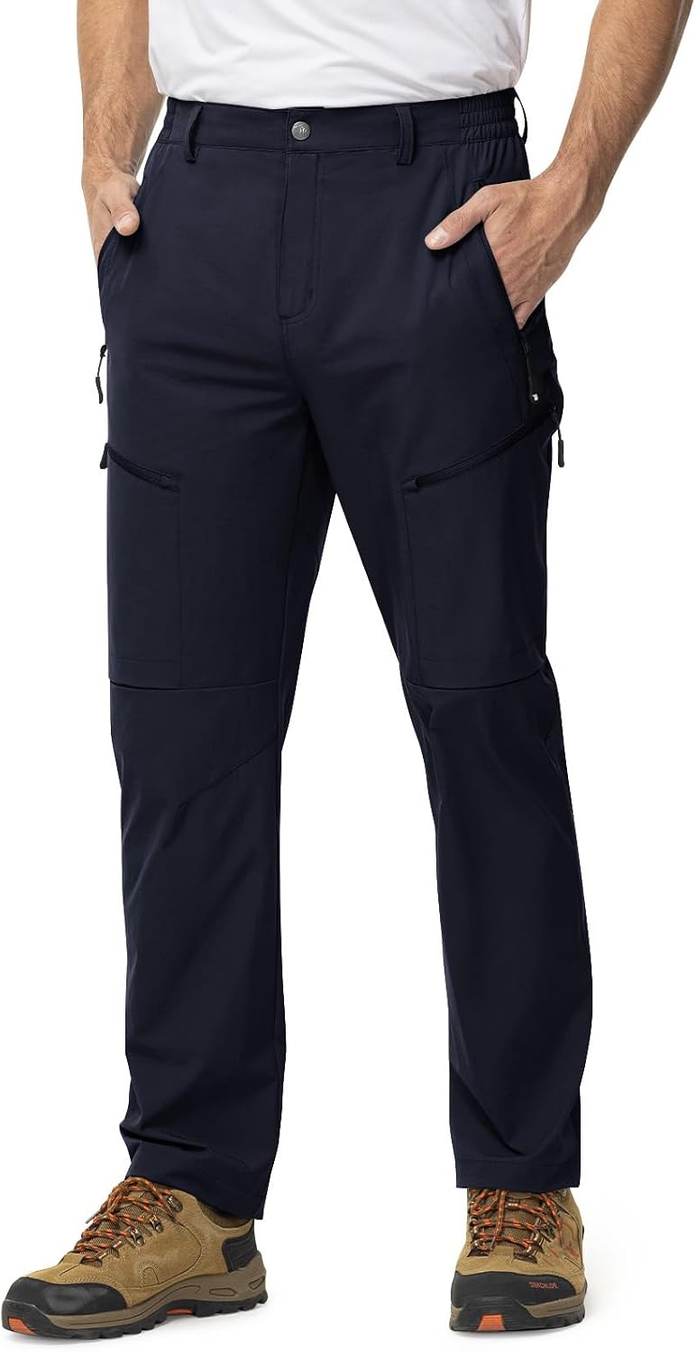 TBMPOY Mens Hiking Pants Lightweight Water Resistant Travel Outdoor Fishing