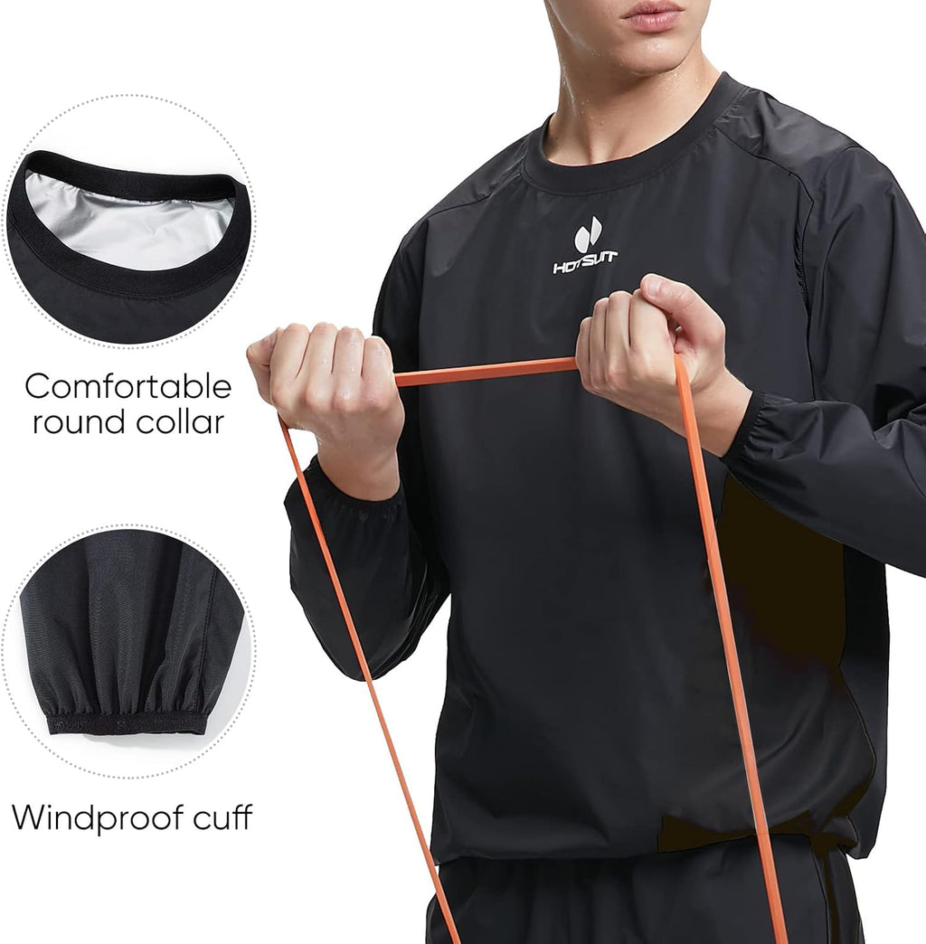 HOTSUIT Men Sauna Suit Sweat Suits Durable Gym Exercise Workout Jacket