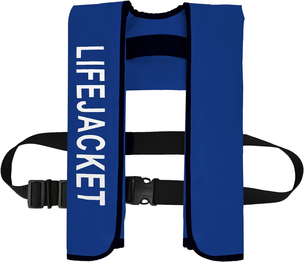 Adult Automatic Inflatable Kayak Vest PFD,Water Sports Vest for Boating Fishing Kayaking SUP Paddleboarding（fit Weight Below 330 lbs）