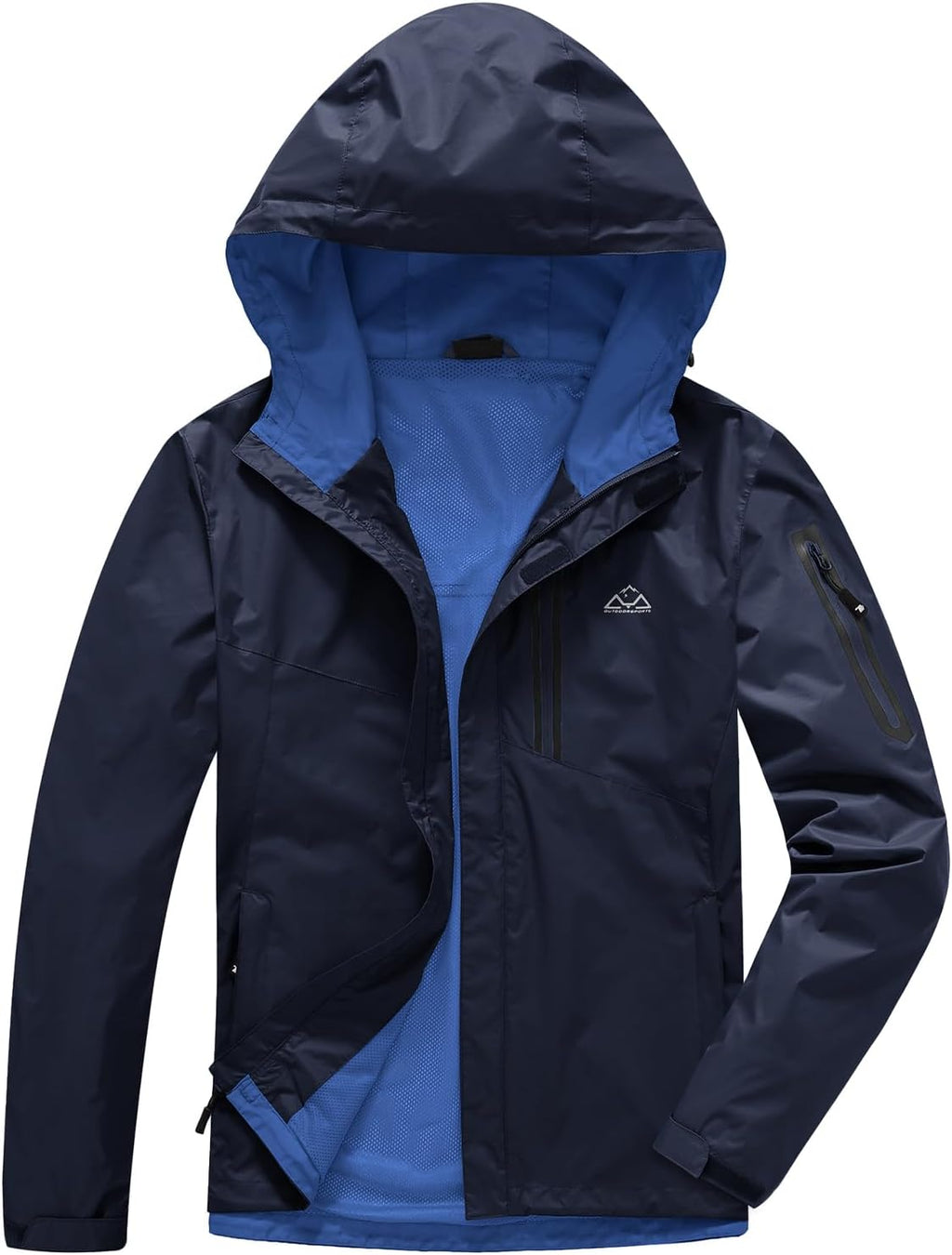 TBMPOY Men's Lightweight Rain Jackets Waterproof Raincoat with Hood