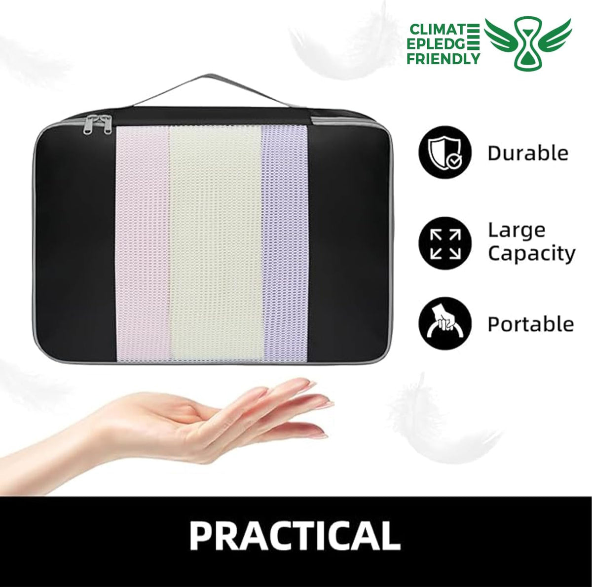 BAGAIL 6 Set/8 Set/10 Set Packing Cubes Various Sizes Packing Organizer for Travel Accessories Luggage Carry On Suitcase
