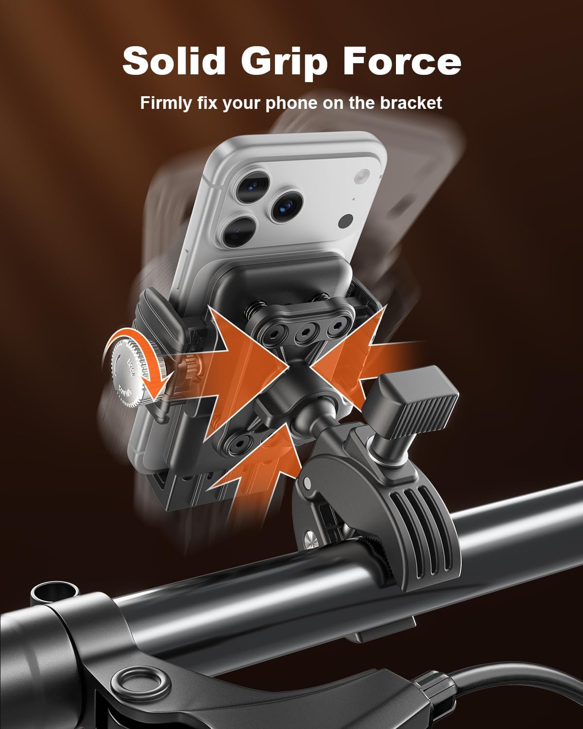 SUPERONE Motorcycle Bike Phone Mount with Upgrade Vibration Dampener