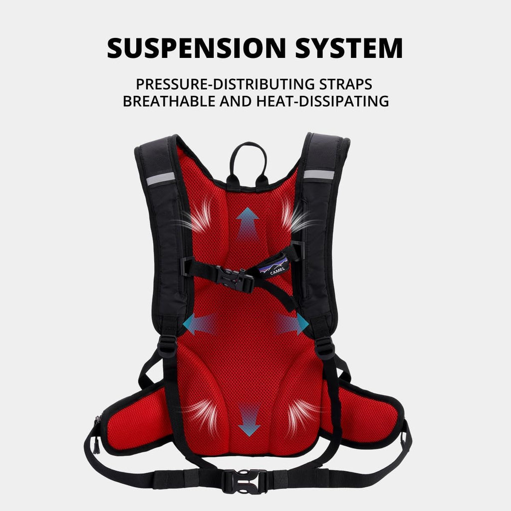 CAMEL Small Hiking Backpack for Women Men Lightweight Travel Daypack Cycling Bag Water Resistant Sports Backpacks