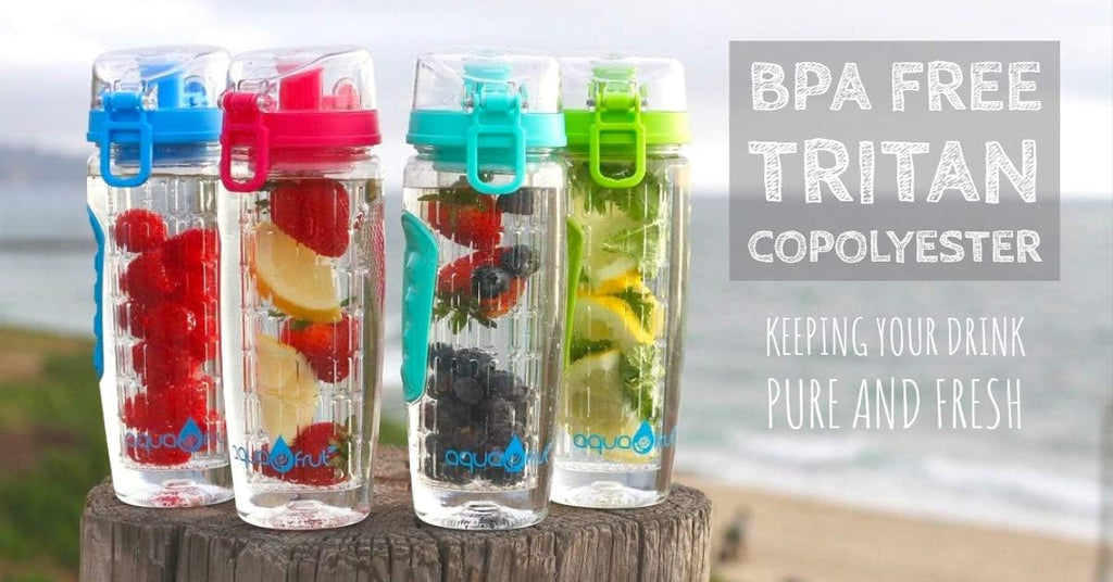 AquaFrut 32 OZ Fruit Infuser Water Bottle, BPA-Free Tritan Infusion Bottle
