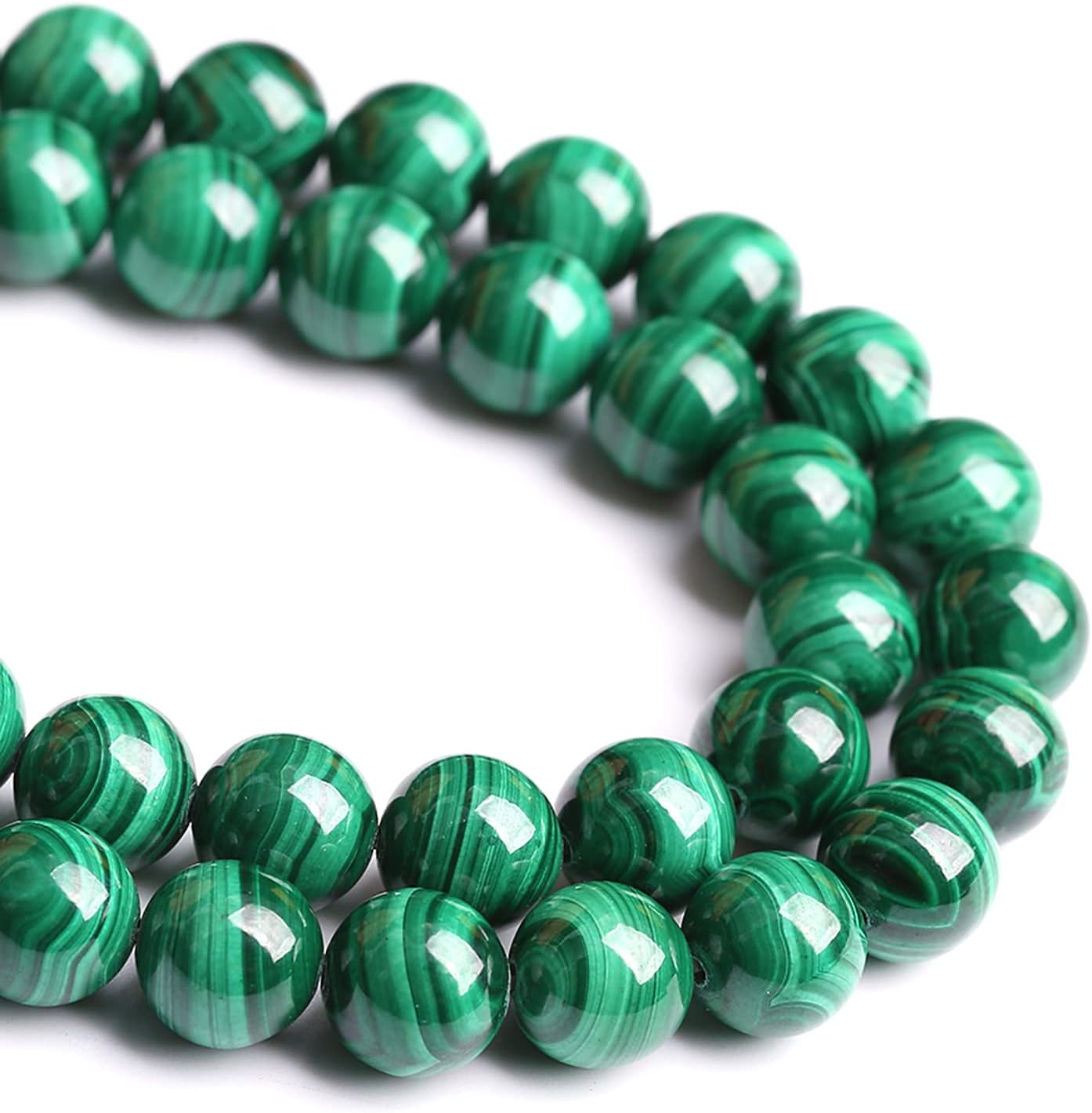 12MM 16PCS Natural Stone Green Malachite 3A Grade Gemstone Loose Beads for Jewelry Making DIY Bracelet