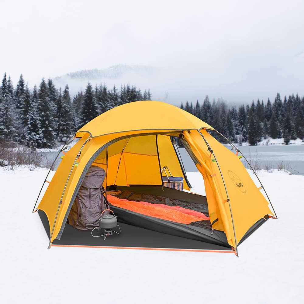 KAZOO Waterproof Backpacking Tent Ultralight 1/2 Person Lightweight Camping Tents 1/2 People Hiking Tents Aluminum Frame Double Layer