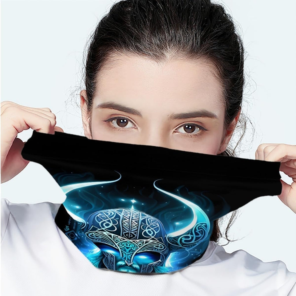 Cool Skull Face Bandanas Sports Casual Headwear Viking Neck Gaiter