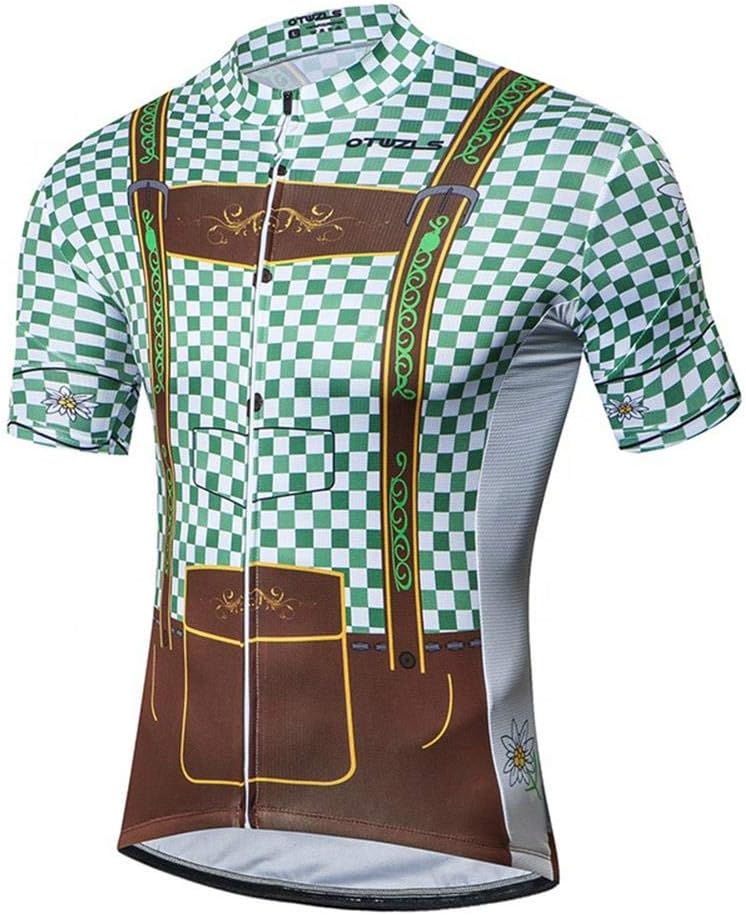 Men's Quick-Dry Cycling Jersey Set Road Bike Bicycle Shirt + Bib Shorts with 9D Gel Pad MTB Riding Clothing Kit