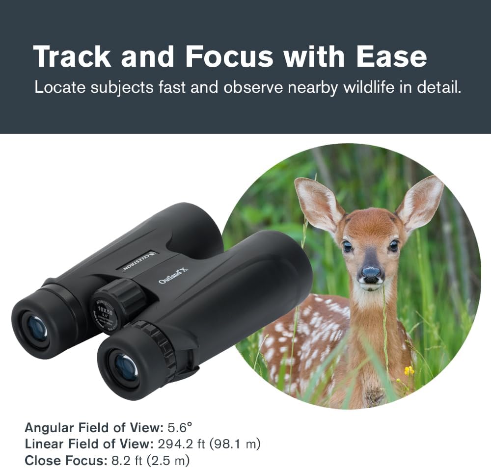 Celestron Outland X 10x50 Binoculars for Low-Light Wildlife Views
