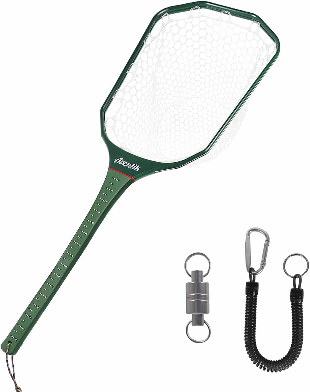 Aventik Fly Floating Fishing Net Carbon Fiber Landing Trout Net Light Weight Clear Rubber Ghost Net Catch & Release