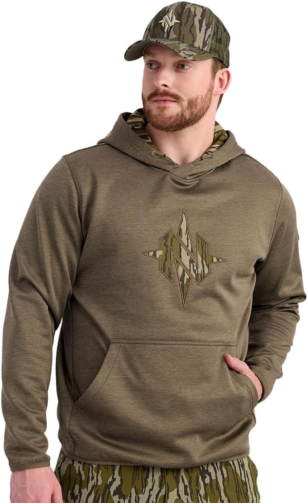 Nomad Men's North Star Hoodie, Comfortable Midweight Hunting Hoodie With Camo Logo for Everyday and Outdoor Lifestyle