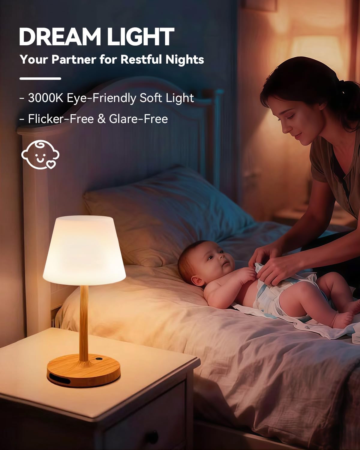 SAIWEYA Outdoor Waterproof Shower Lamp, 5200mAh Rechargeable Bathroom Lamp