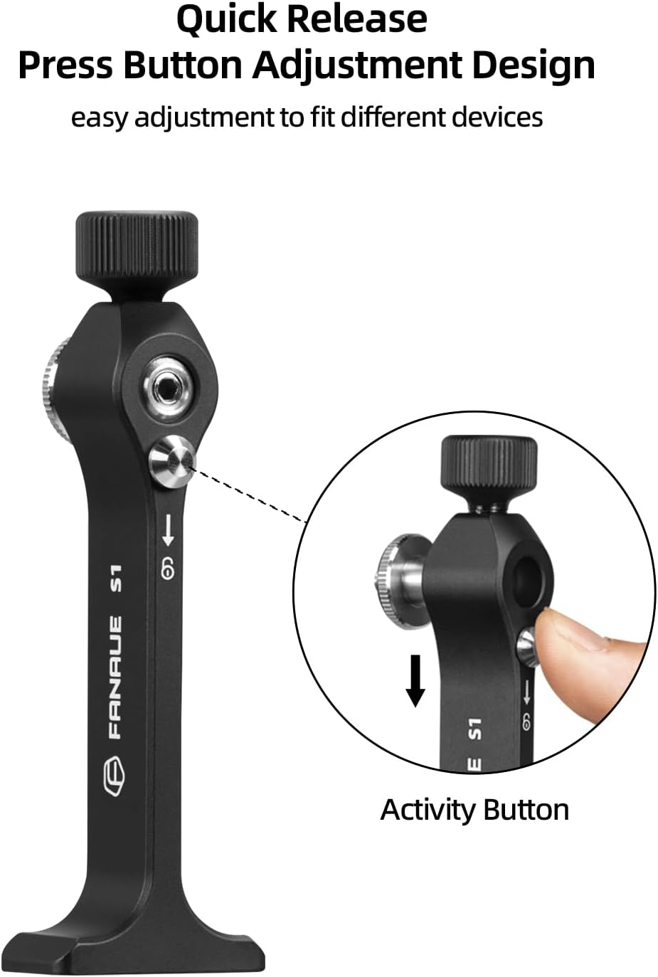 Binocular Tripod Adapter, Binocular Mount 1/4 Inch Threading Mount Aluminium (s1)