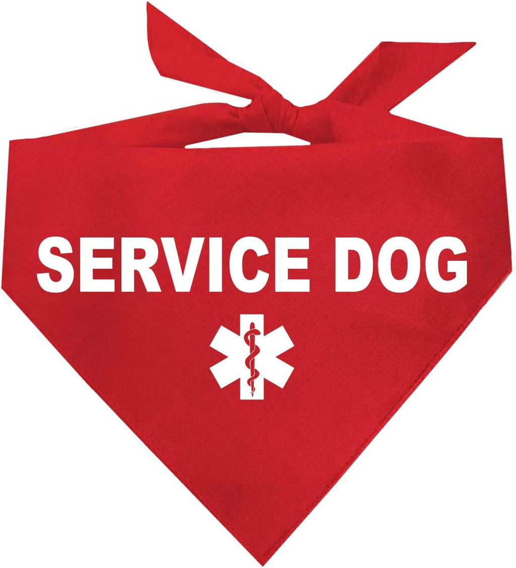 Service Dog Dog Bandana (Red, OS 307) GB