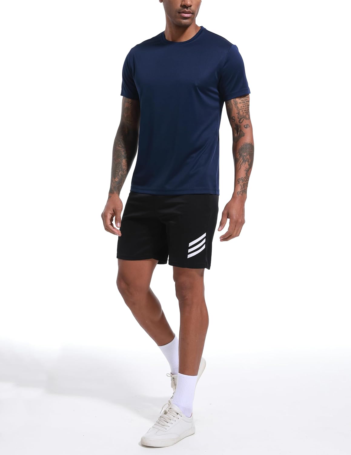 OYGSieg 5 Pack Men’s Quick Dry T-Shirts Short Sleeve Crew Neck Workout Tops