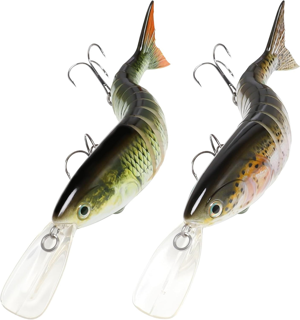 GOTOUR Jointed Swimbaits, Easy Catch Fishing Lures for Bass Trout Crappie