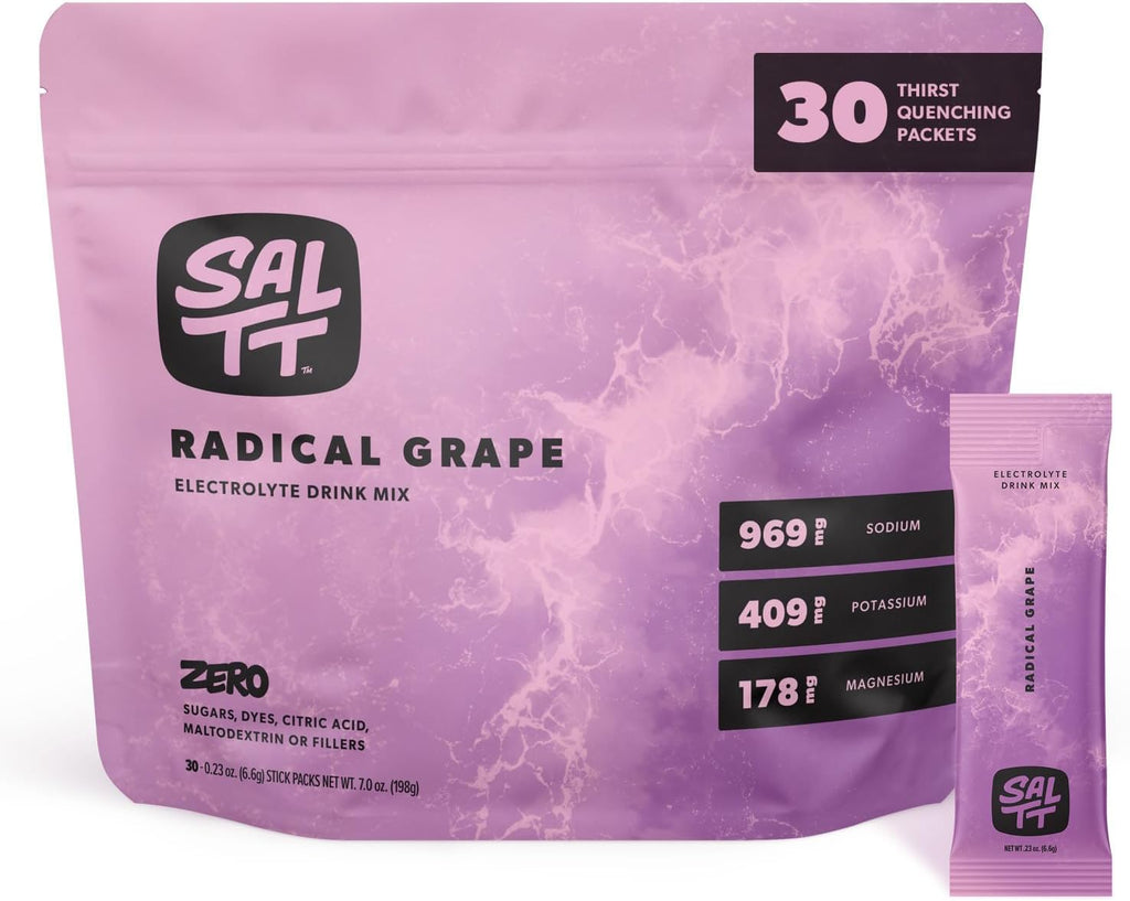 SALTT Electrolyte Packets - Radical Grape (30 Sticks) - Zero Sugar