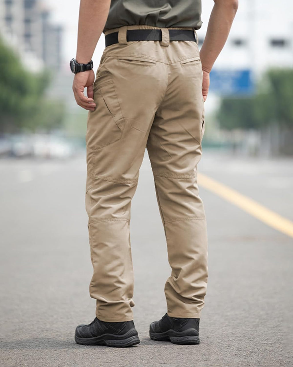 Men's Stretch Tactical Pants,Water Resistant Ripstop Cargo Pants,Lightweight Outdoor Work Hiking Pants with Pockets