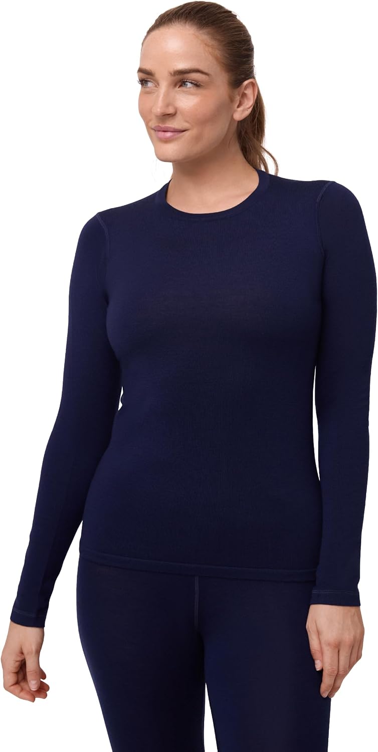 DANISH ENDURANCE Merino Wool Long Sleeve Shirt for Women, Base Layer