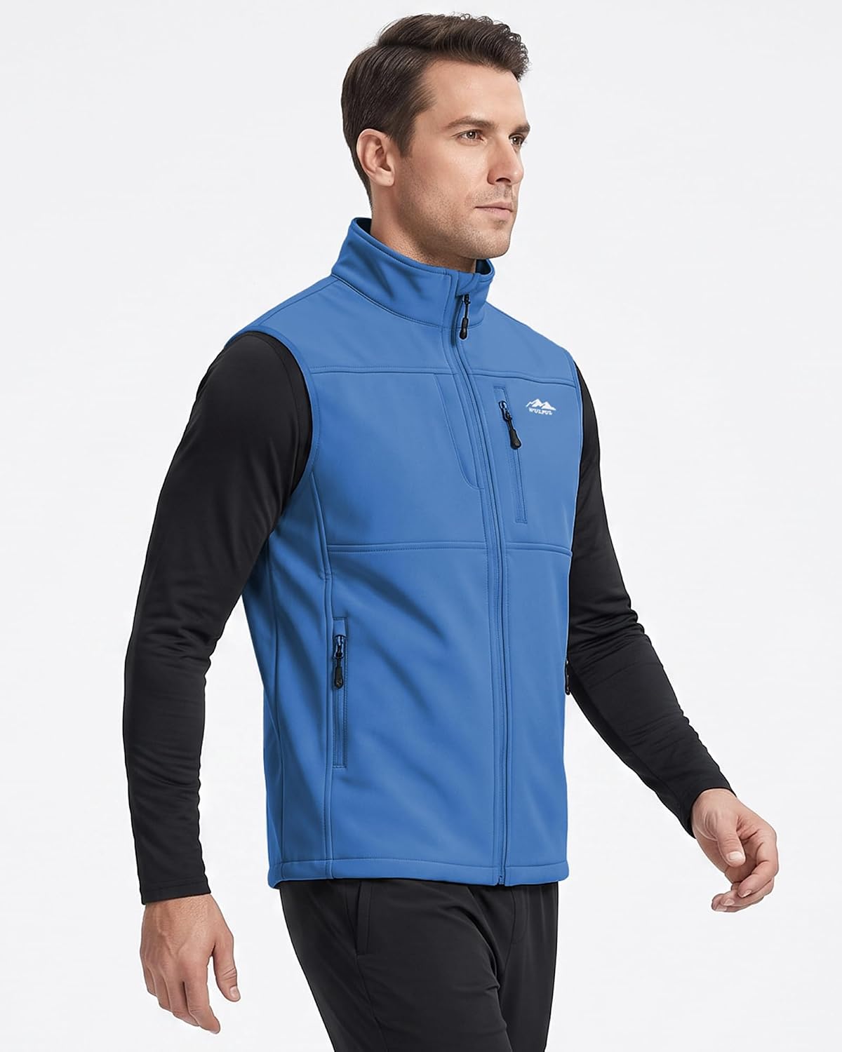 WULFUL Men's Golf Vest Windproof Lightweight Outerwear Sleeveless Jacket