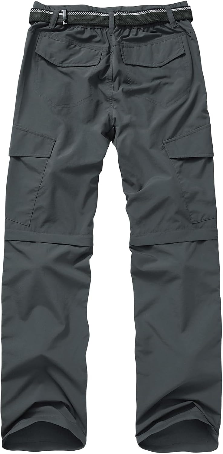 linlon Boy Scout Pants Hiking Mens Convertible Zip Off Safari Fishing