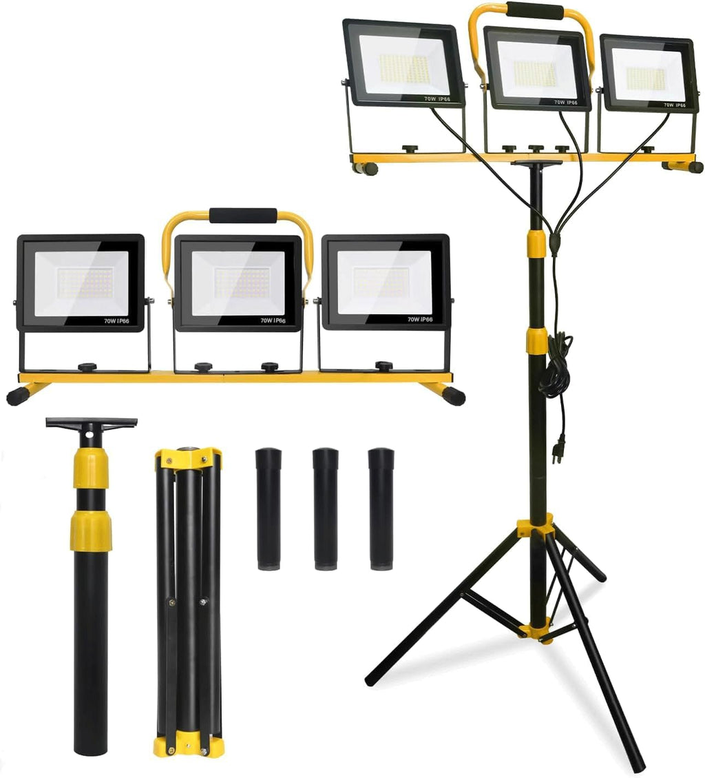 21000-Lumen LED Work Light with Stand for Job Site Garage
