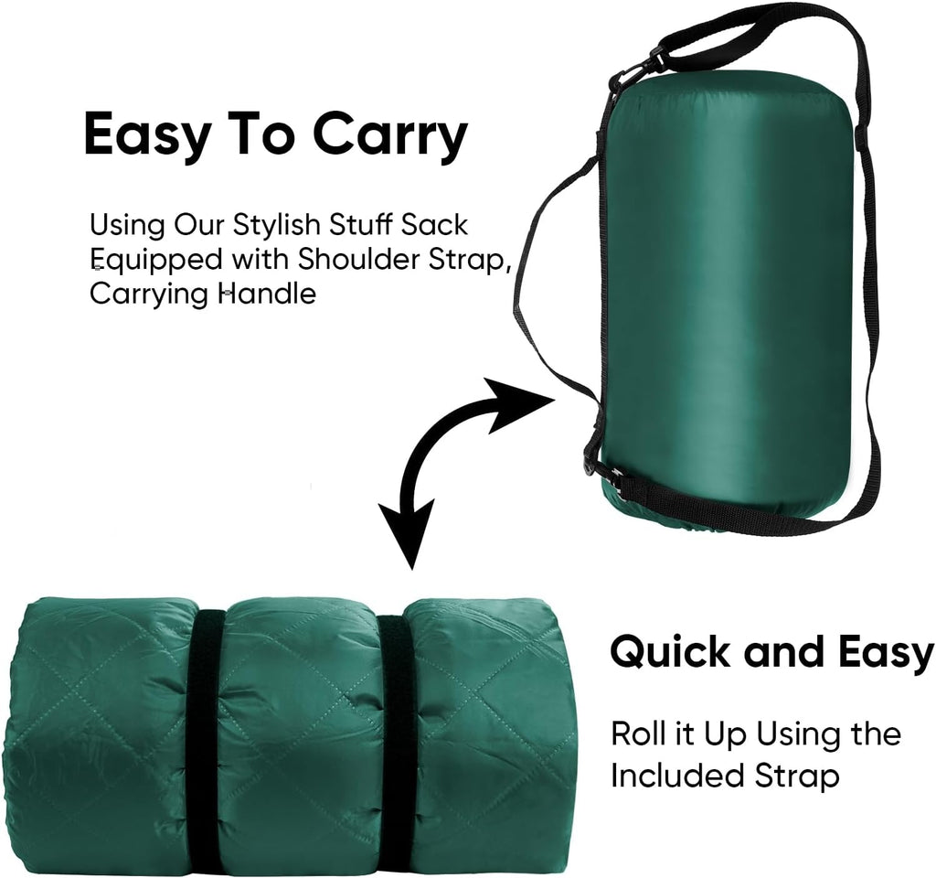Waterproof Outdoor Blanket 82"x55", Windproof & Warm, 300 GSM Sherpa Lining