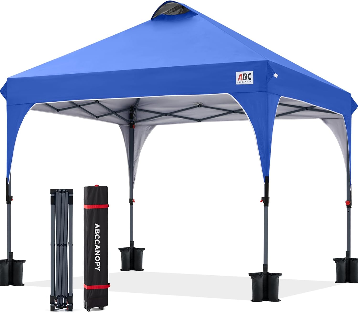 ABCCANOPY 8x8 Pop up Canopy Tent Instant Outdoor Shelter, Sapphire Blue