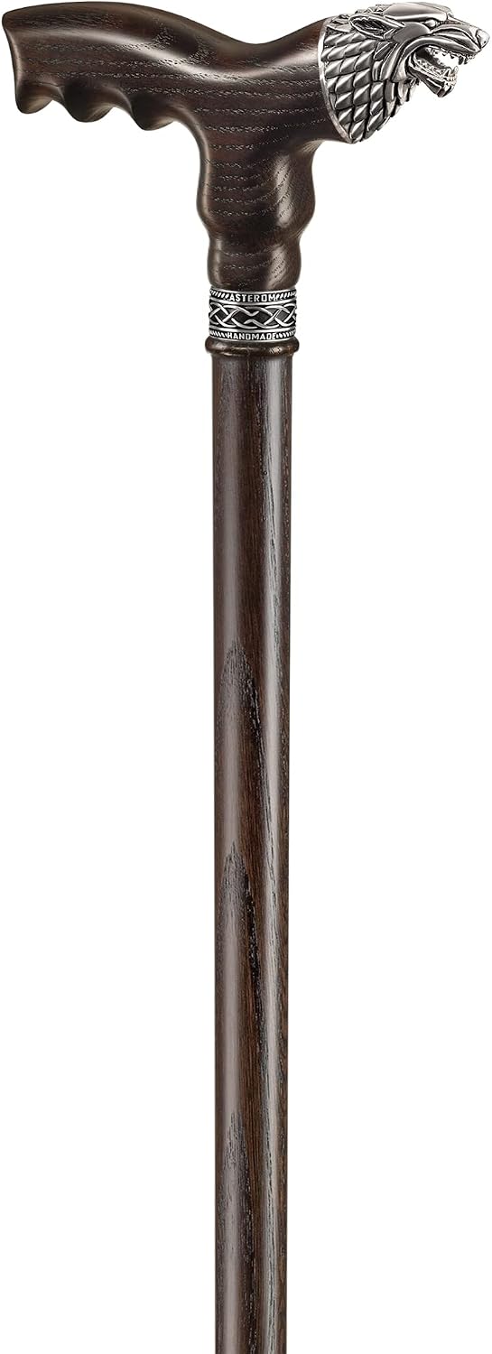 Asterom Wooden Canes for Men, Handcrafted Men's Walking Cane, Oak Wood