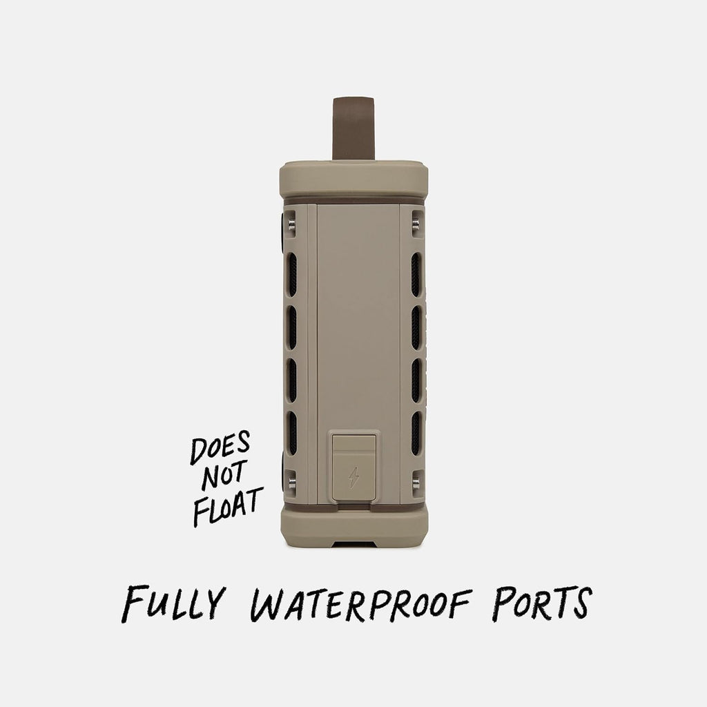 Turtlebox Ranger, Ultra-Portable Bluetooth Speaker, Waterproof, Tan