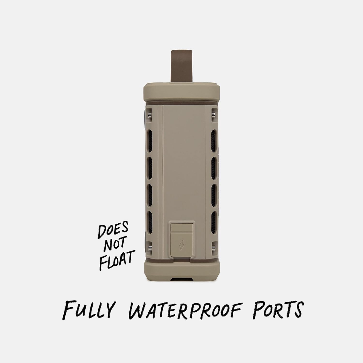 Turtlebox Ranger, Ultra-Portable Bluetooth Speaker, Waterproof, Tan