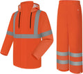 Reflective Rain Suit Pants, Safety Work Rain Gear, Orange, S-M