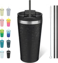 BJPKPK 18 oz Coffee Tumbler with Straw, Insulated Stainless Steel Cup