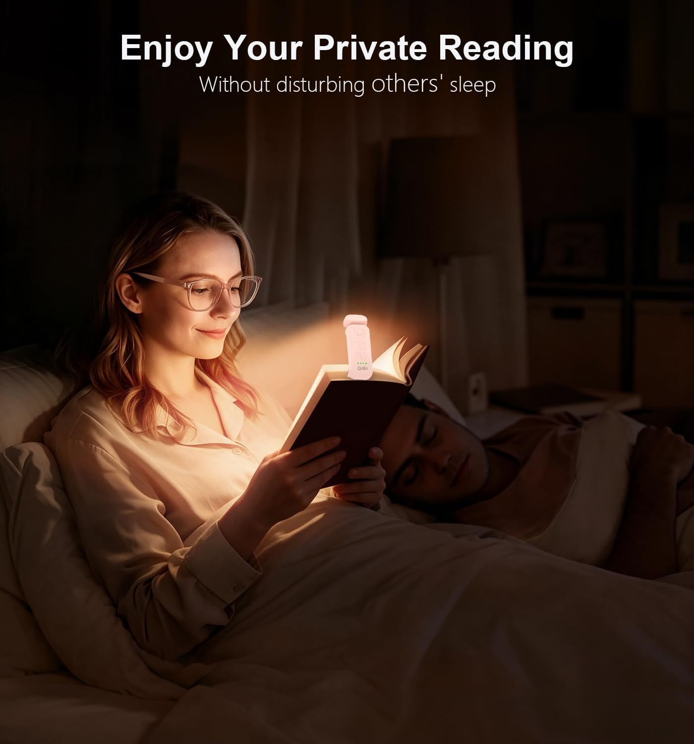 Gritin Reading Light, Rechargeable Book Light for Reading in Bed